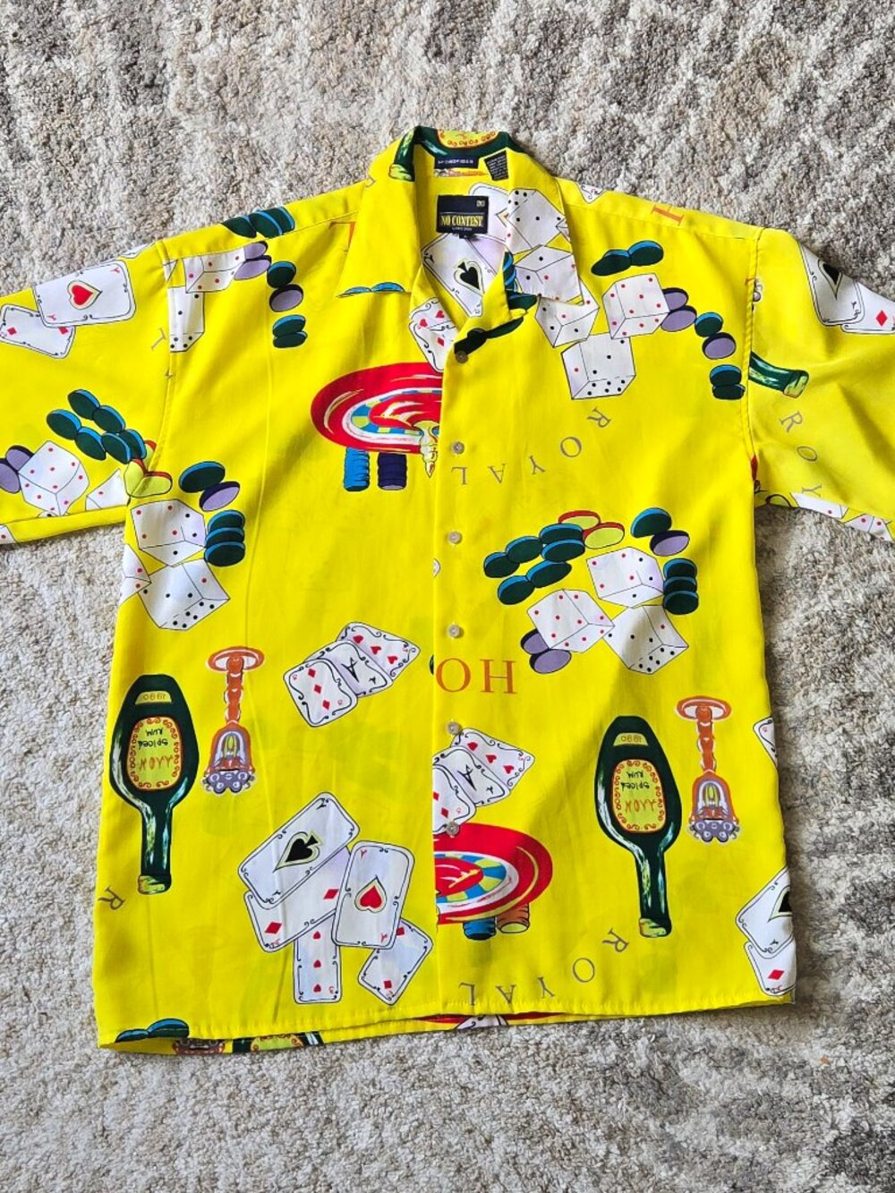 No Comment Men's Novelty Button Down Size L